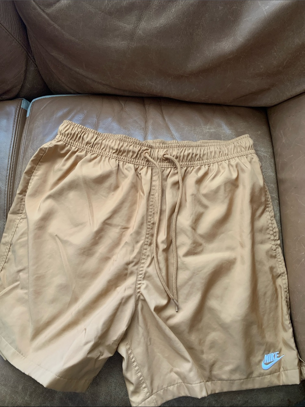 Nike Men’s Tan Athletic Drawstring Shorts